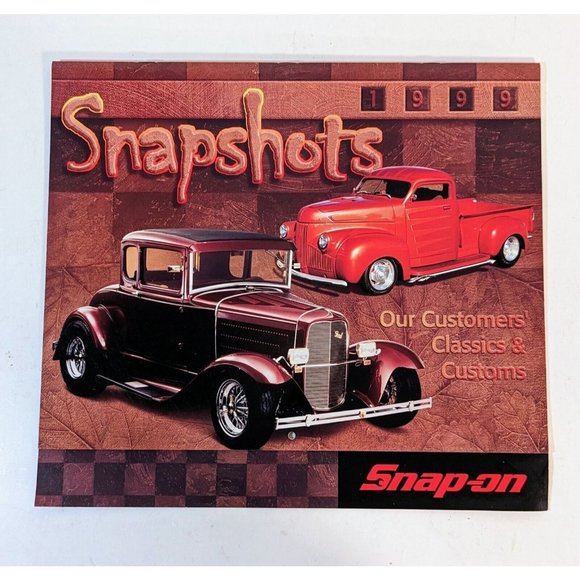 Vintage Snap On 1999 Calendar Snapshots Classic Cars Auto Mechanic 13x11.5 - Picture 1 of 2